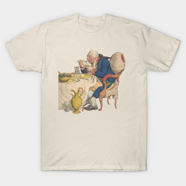 King of France eating luxurious meal T-Shirt by ArianJacobs